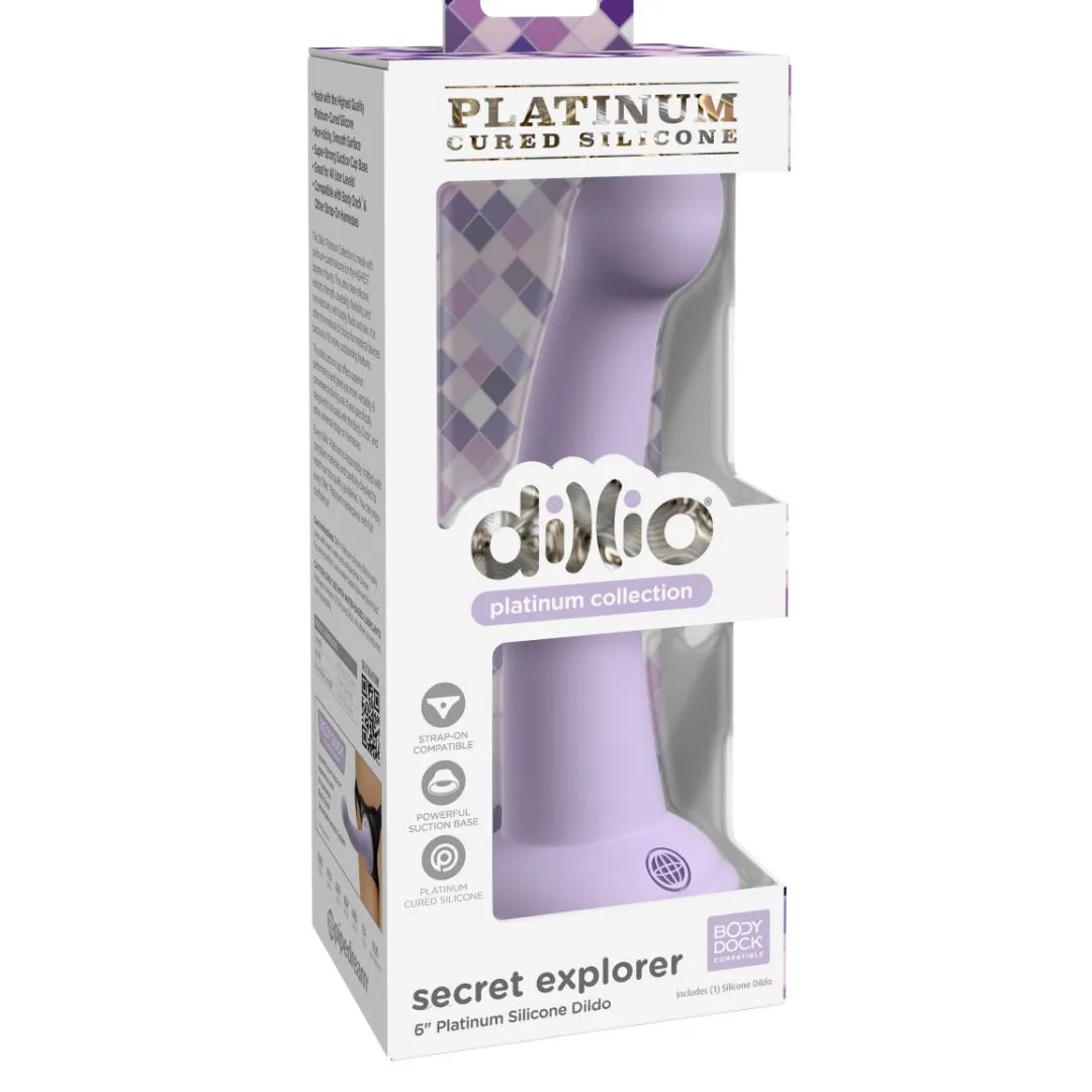 Secret Explorer 6 Inch G-Spot & Prostate Dildo - Purple