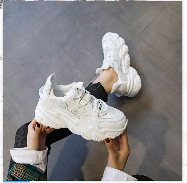 Shoes Women New Thick Soled Women S Shoes Versatile Sports Shoes Black Fashion Net Red Daddy Shoes Spring