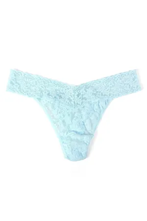 Signature Lace Original Rise Thong - Blue