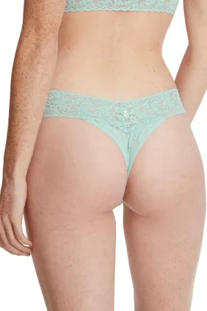 Signature Lace Original Rise Thong - Mint