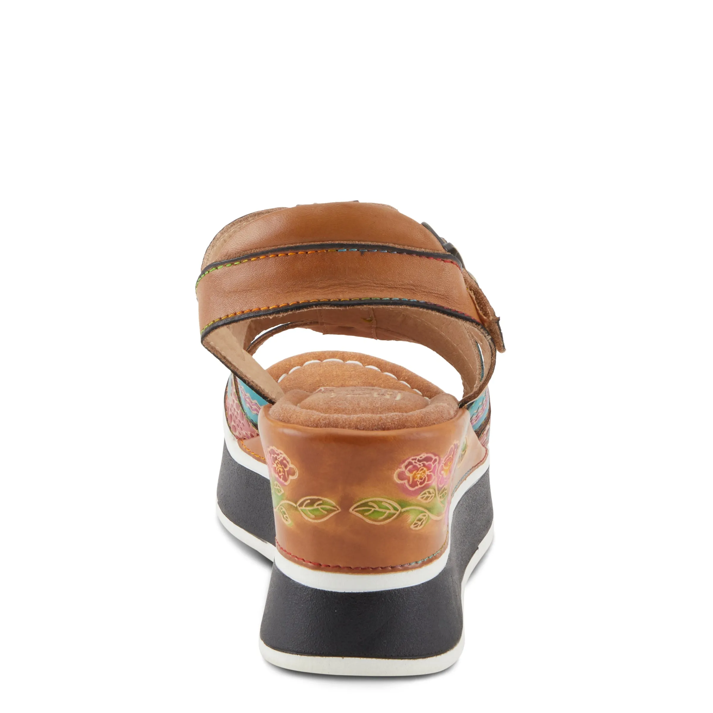 Spring Step Shoes L'Artiste Floralbloom Sandals Women's Hand Painted Leather