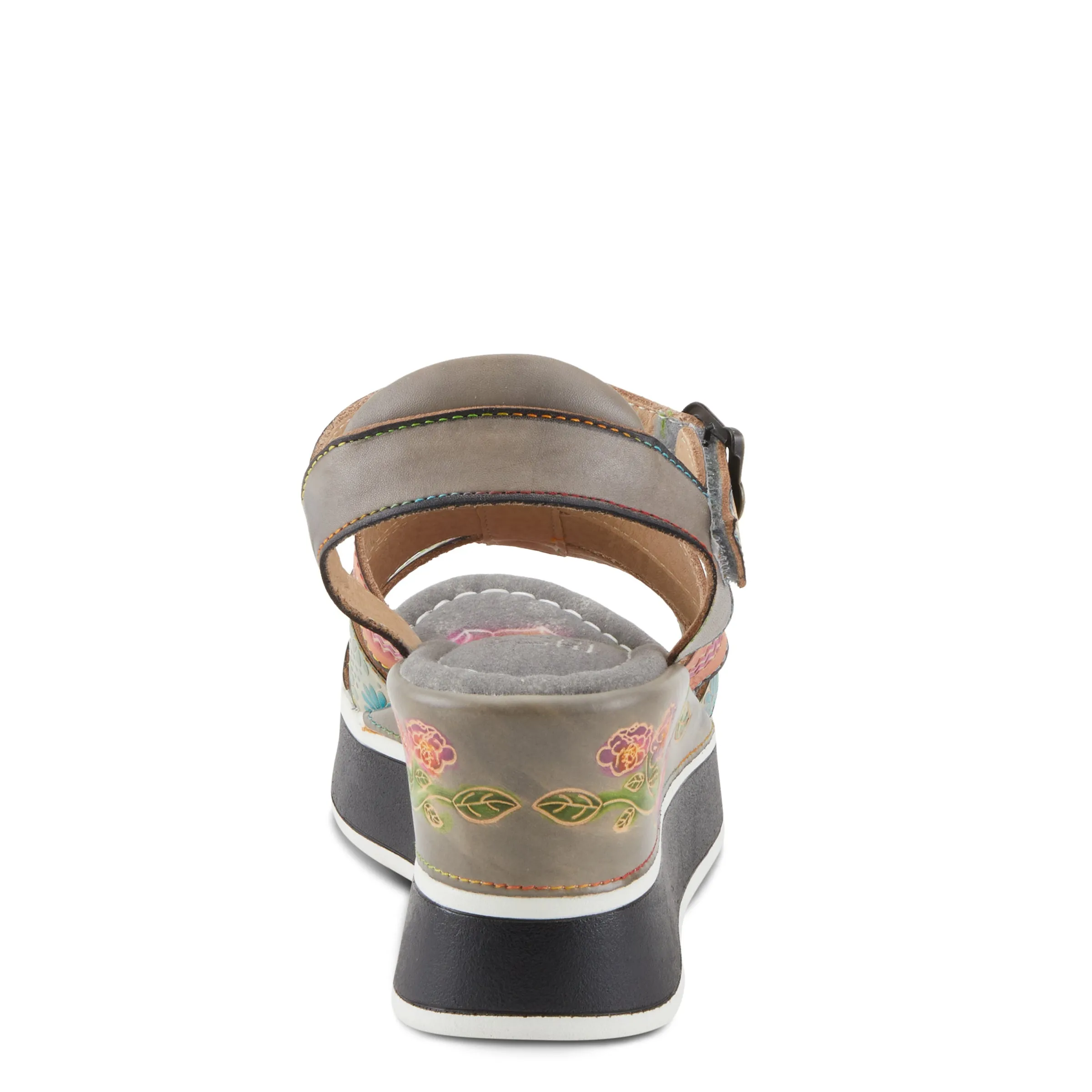 Spring Step Shoes L'Artiste Floralbloom Sandals Women's Hand Painted Leather