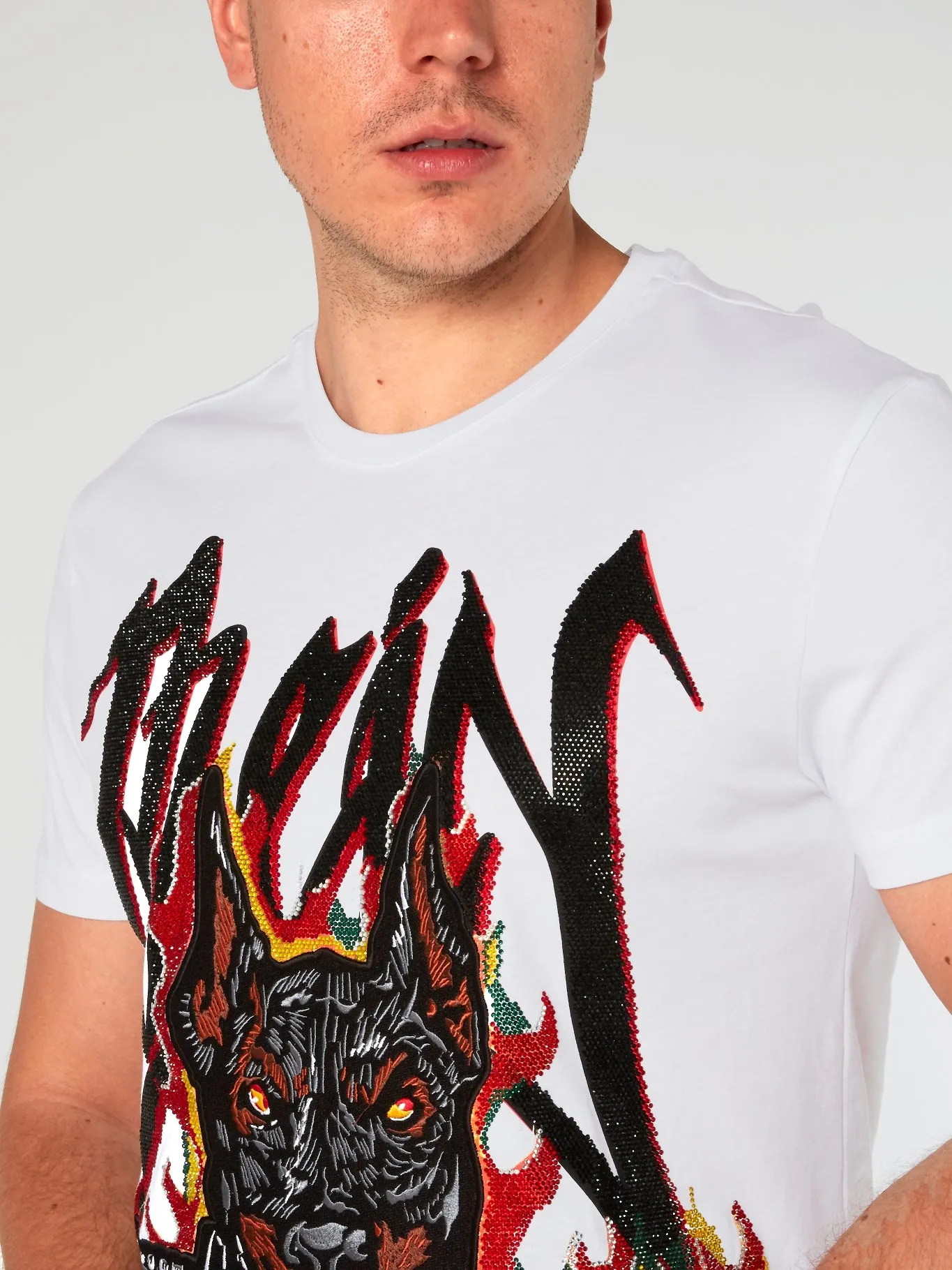 SS Graffiti White Printed T-Shirt