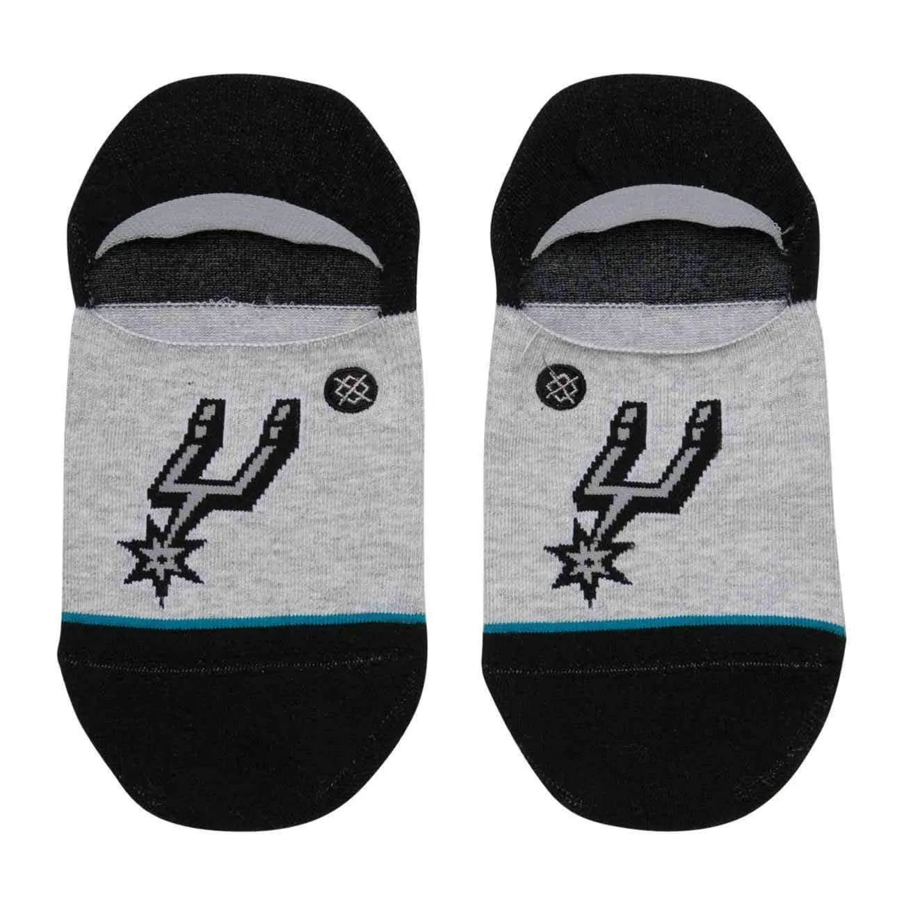 Stance NBA Arena Spurs Super Invisible/No Show Ankle Socks - Heather Grey