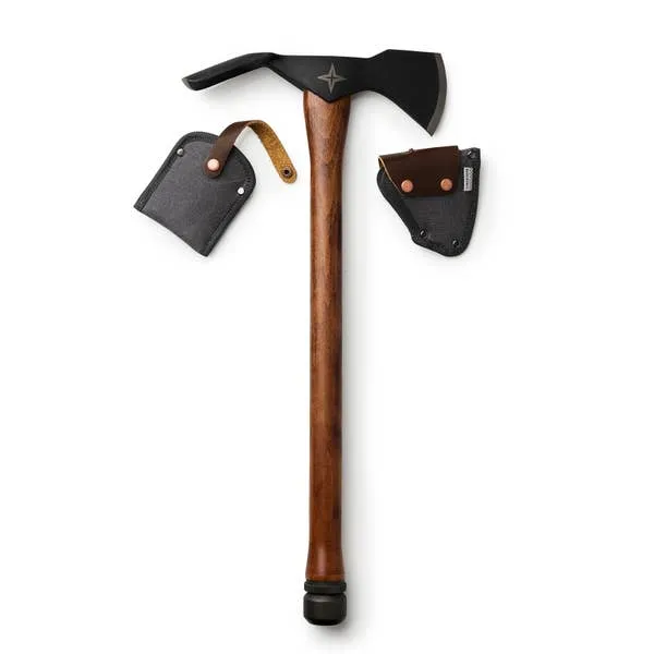 Steel Axe with Walnut Handle and Canvas Sheath
