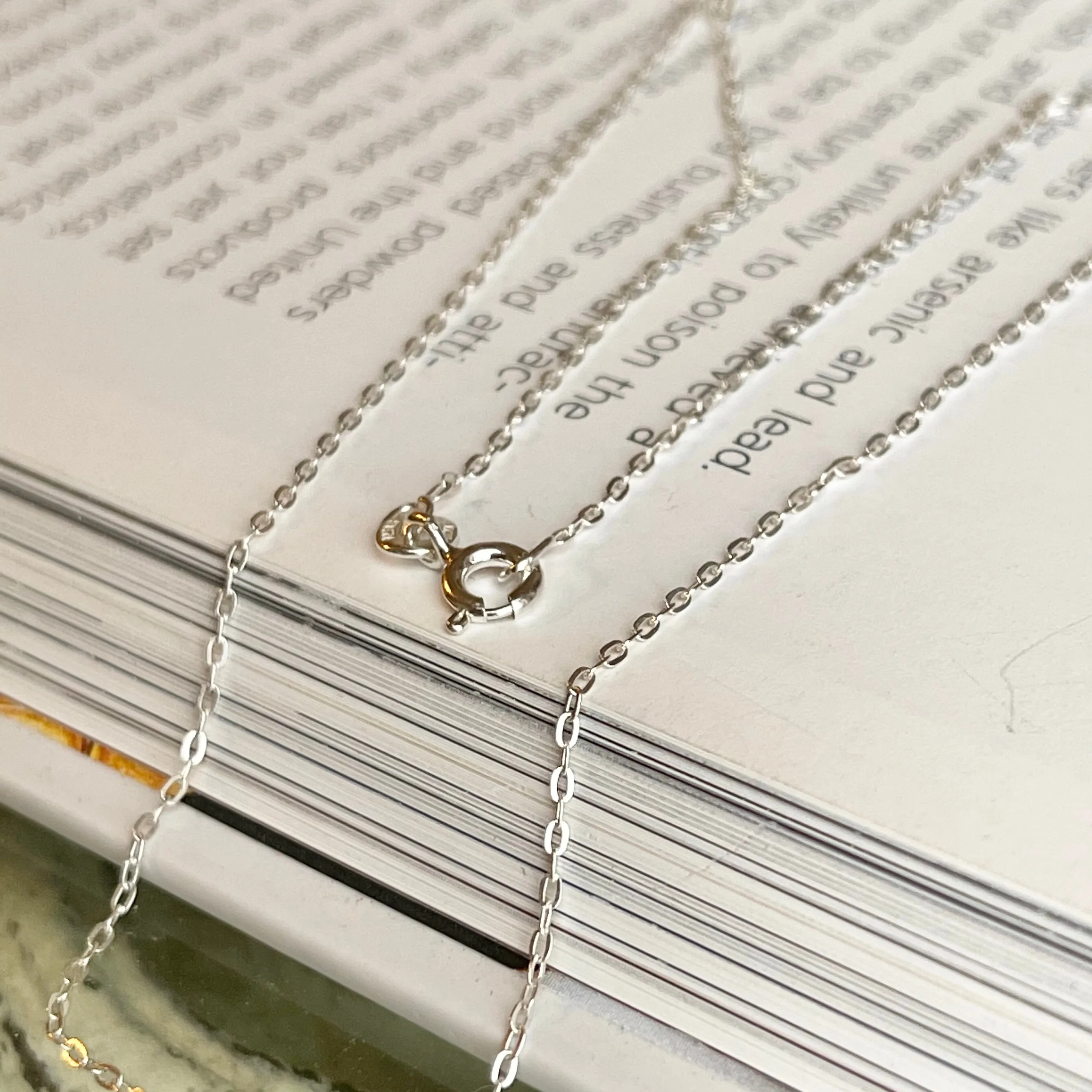 Sterling Silver Polished .50mm Flat Cable Chain Necklace
