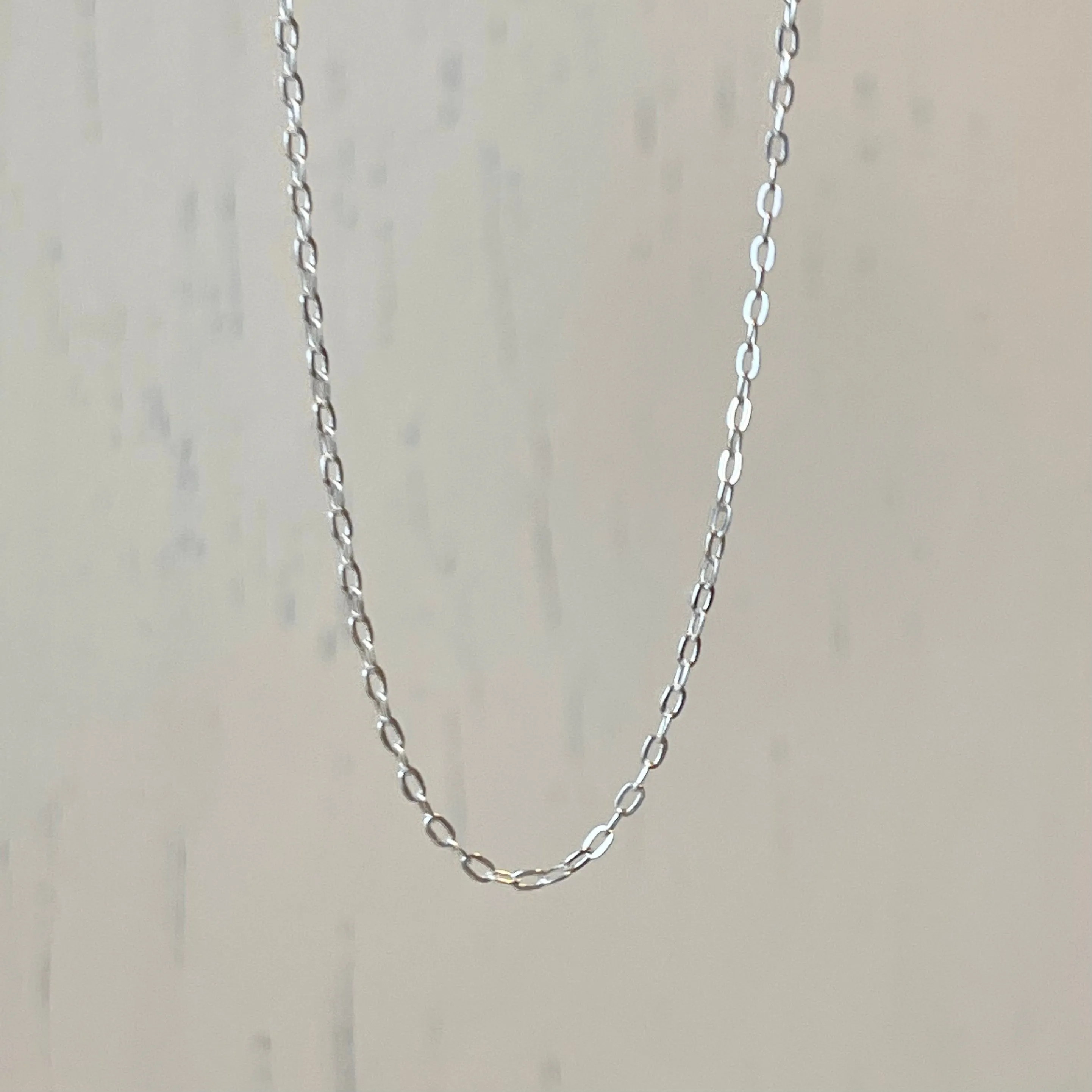 Sterling Silver Polished .50mm Flat Cable Chain Necklace