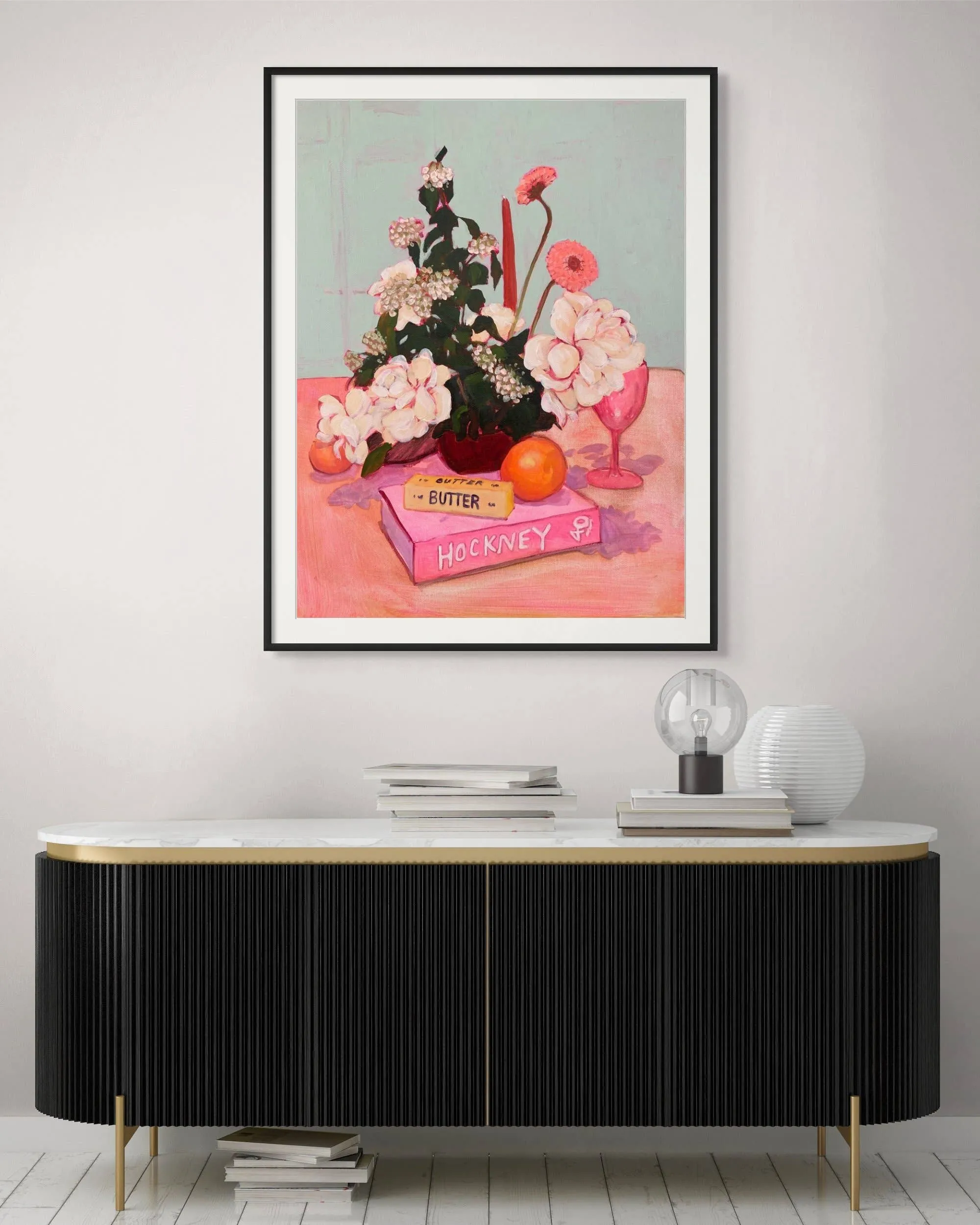 Still Life With Hockney Book Print