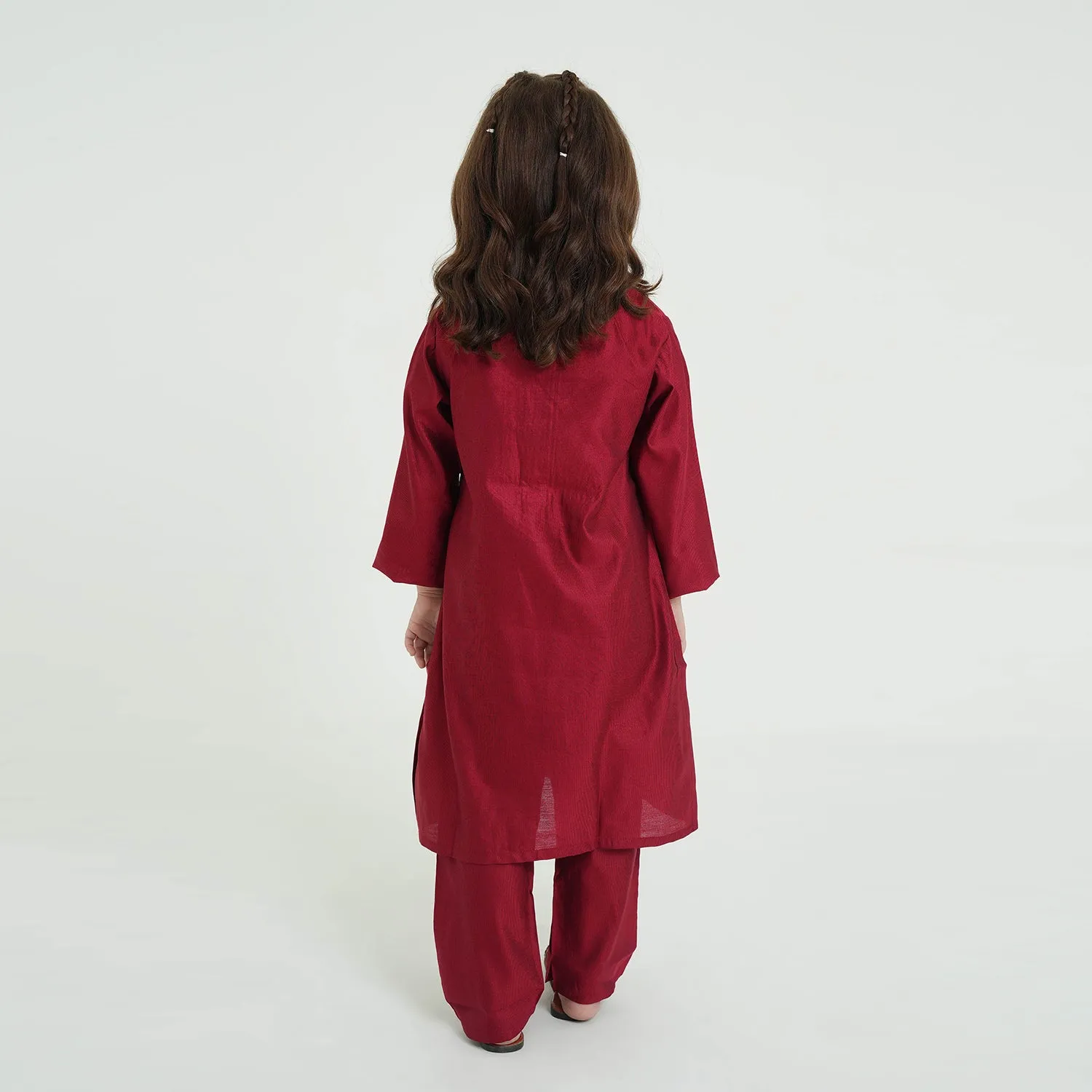 STITCHED 2 PIECE EMBROIDERED KHADDAR SHIRT TROUSER