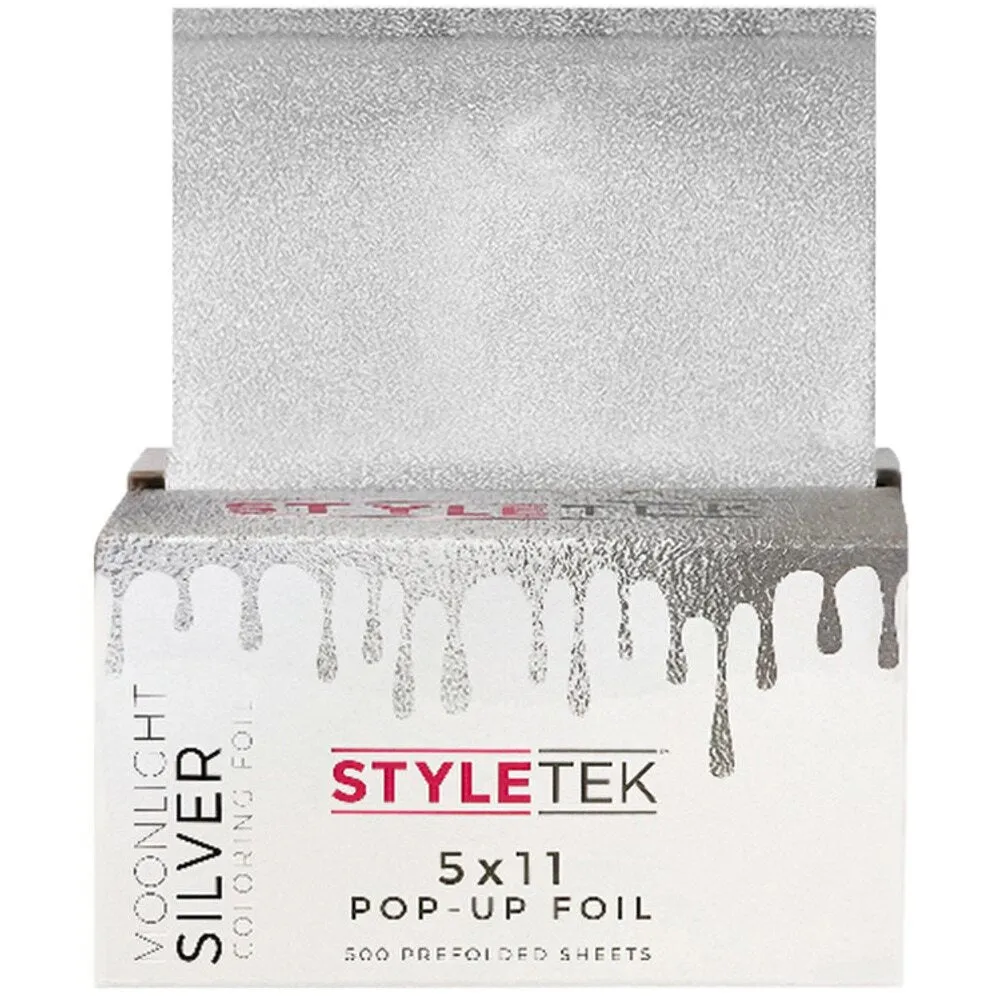 StyleTek 5"x11" Pop-Up Foil Sheets - Moonlight Silver / 500 Sheets