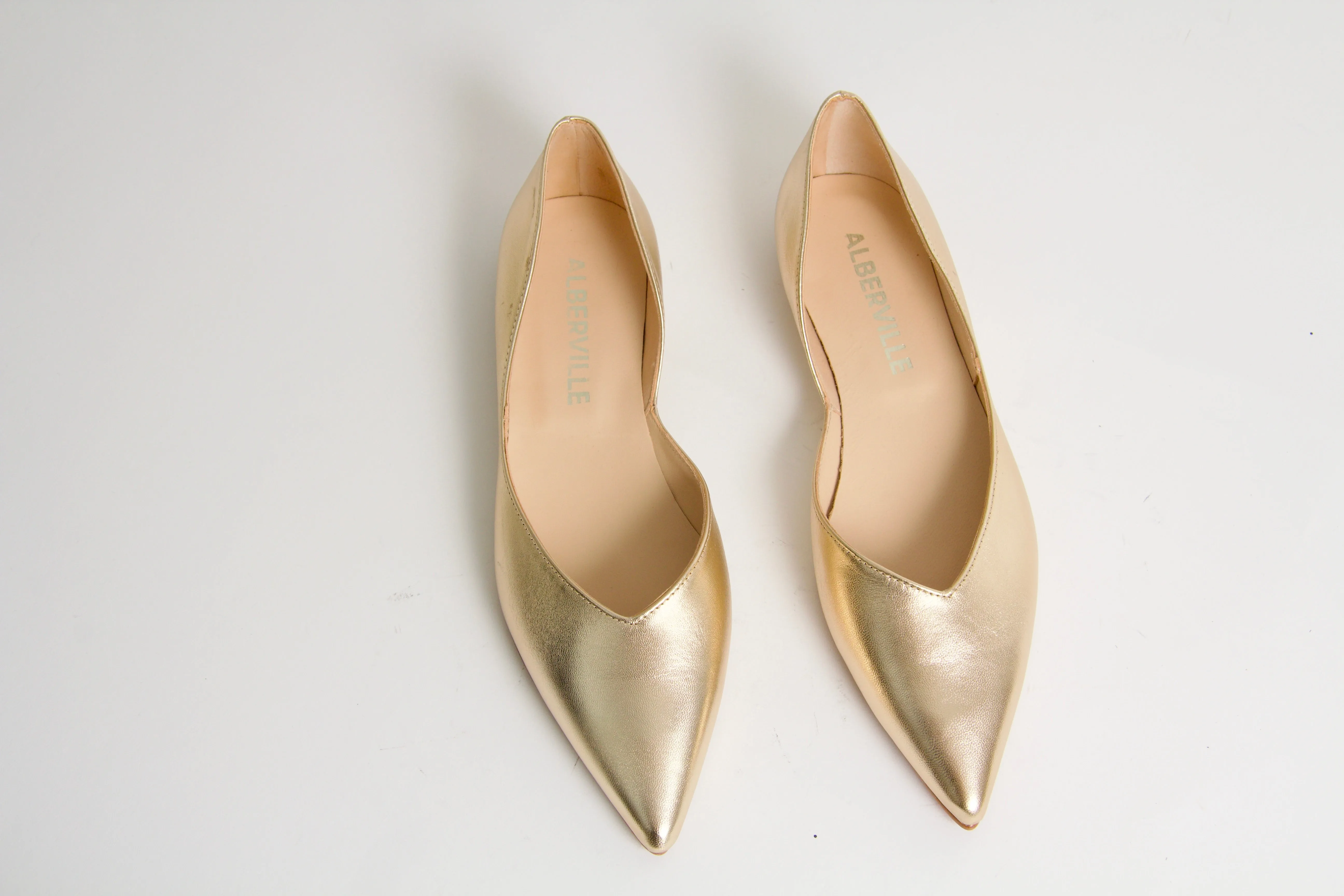 Tabitha Gold Ballerina Shoes