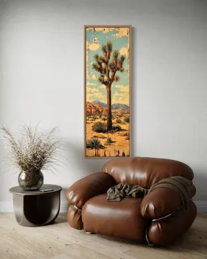 Tall Narrow Joshua Tree Southwestern Vertical Canvas Wall Art