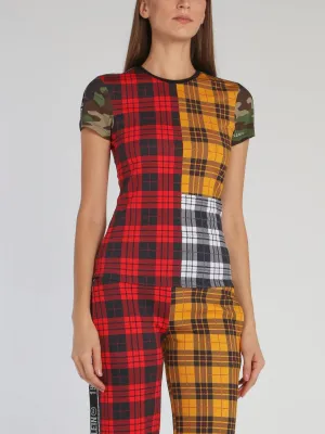 Tartan Patch-Work T-Shirt