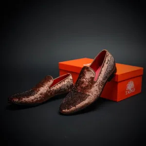 TAYNO I VIPER 1  DRESS LOAFER WITH CRYSTAL  I  BRONZE