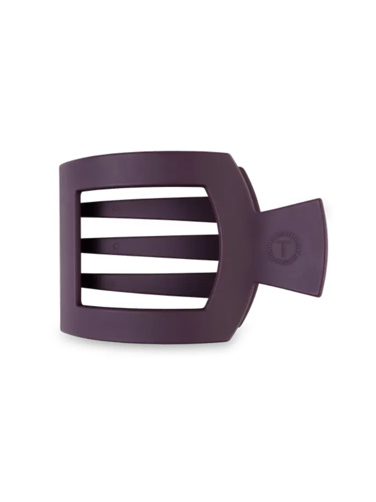 Teletie Small Flat Square Clip - Burgundy Bliss