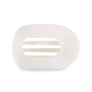 Teleties Large Flat Hair Clip, Coconut White