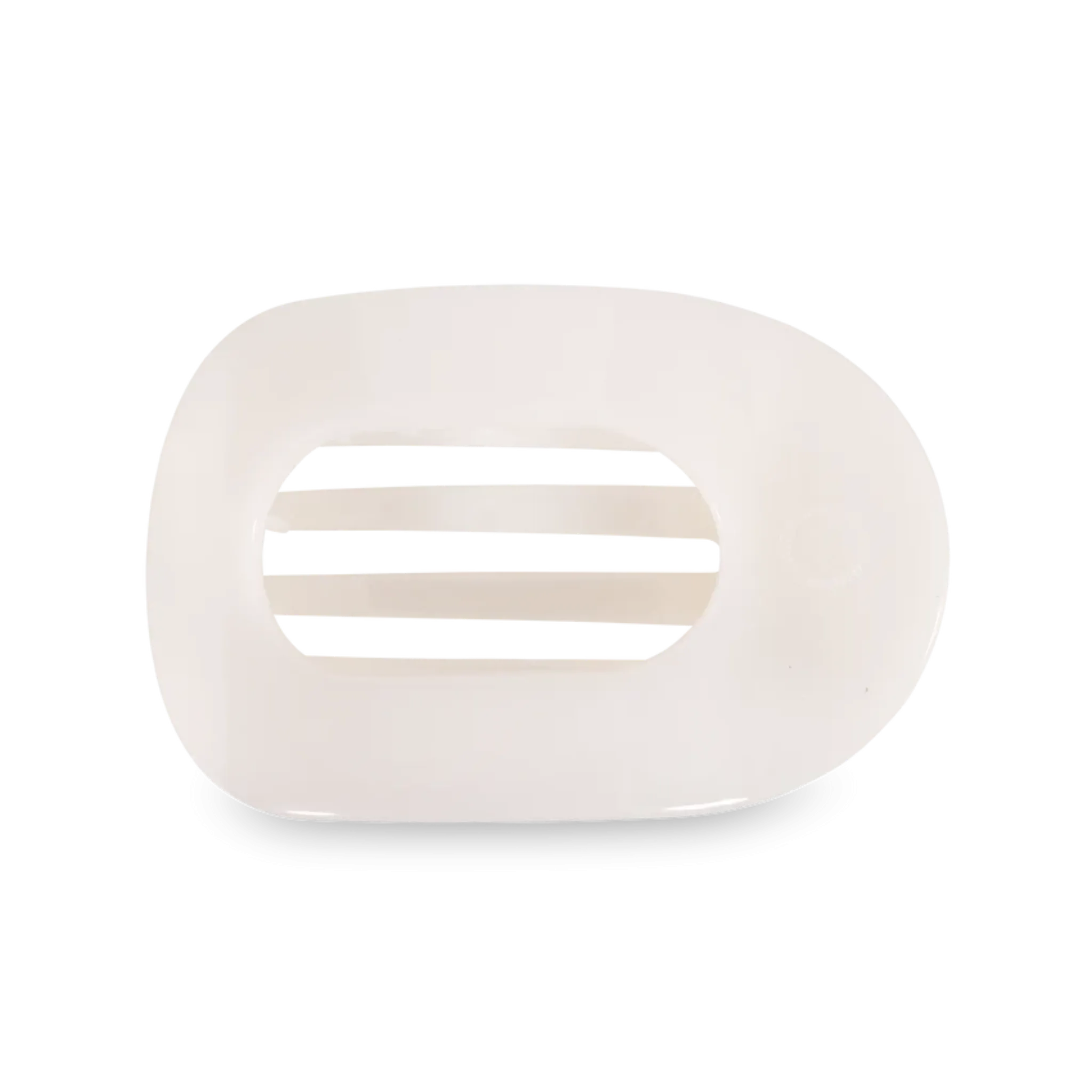 Teleties Large Flat Hair Clip, Coconut White