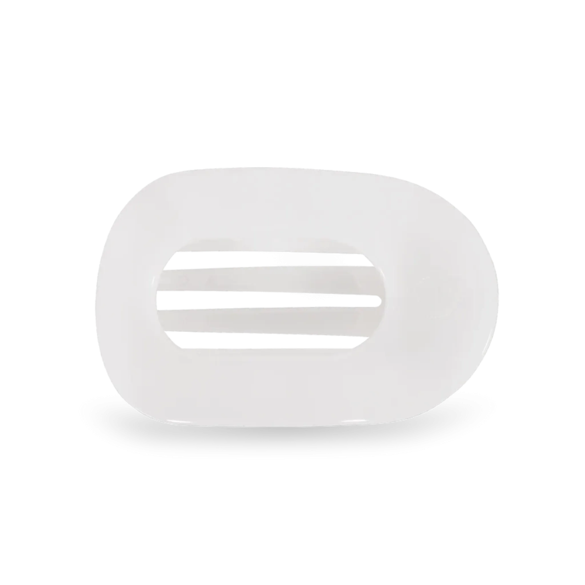 Teleties Medium Flat Hair Clip, Coconut White