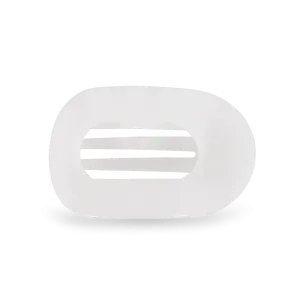 Teleties Medium Flat Hair Clip, Coconut White