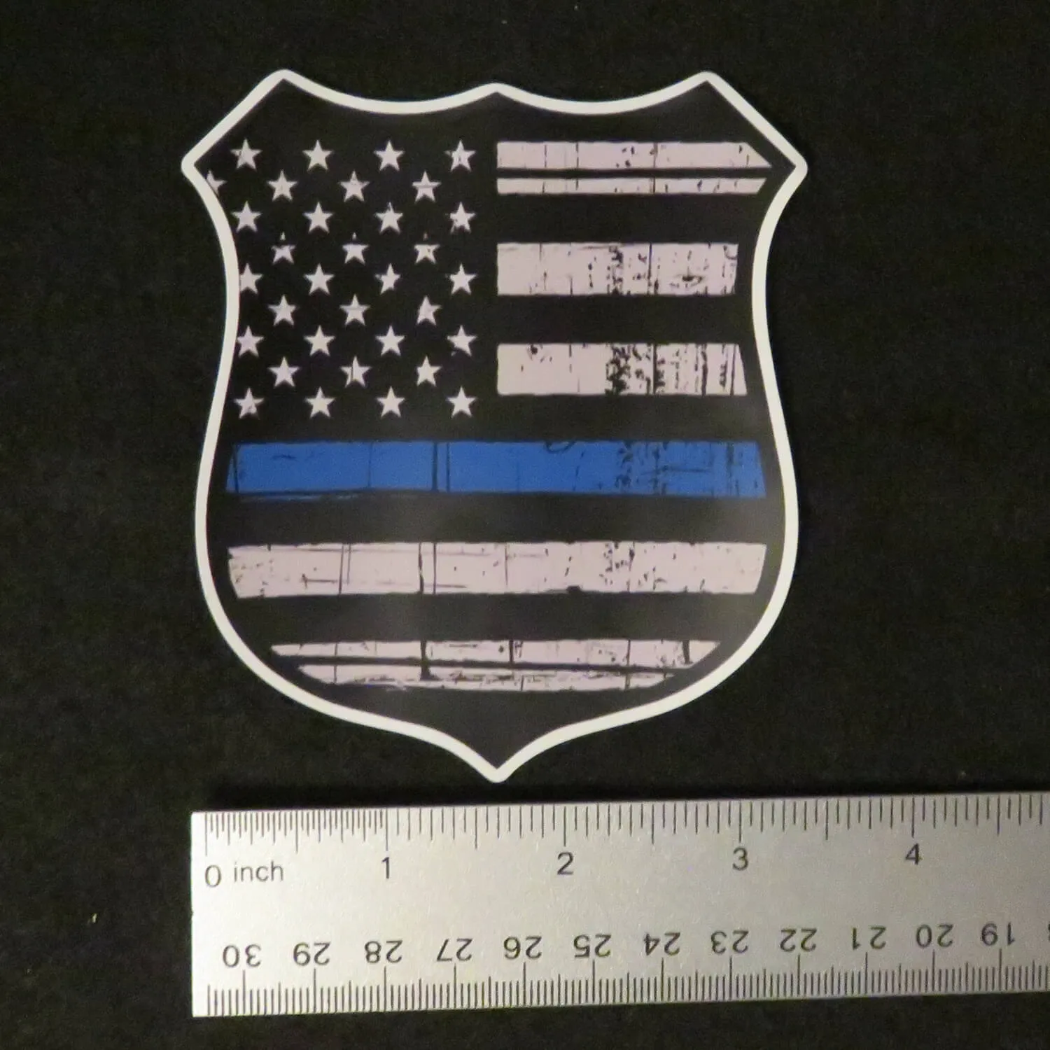 Thin Blue Line Police Badge Magnet