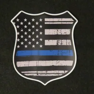 Thin Blue Line Police Badge Magnet