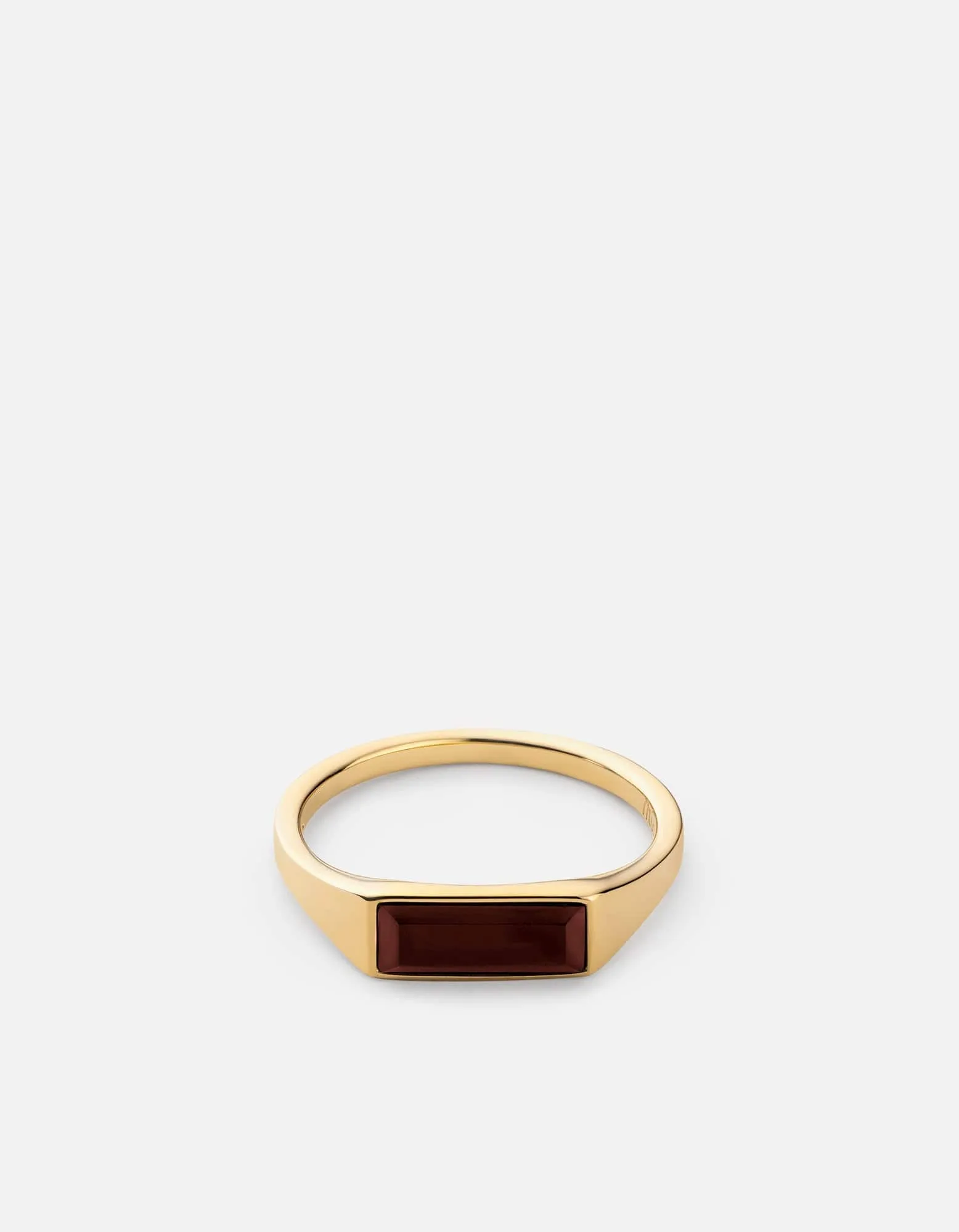 Thin Lennox Agate Ring, Gold Vermeil