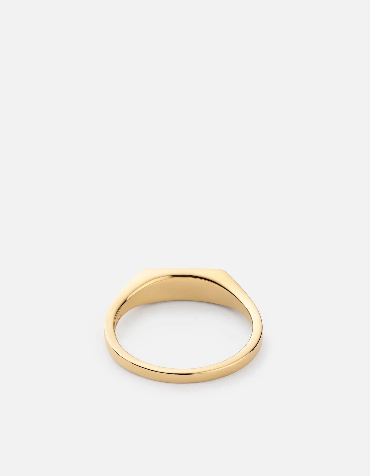 Thin Lennox Agate Ring, Gold Vermeil