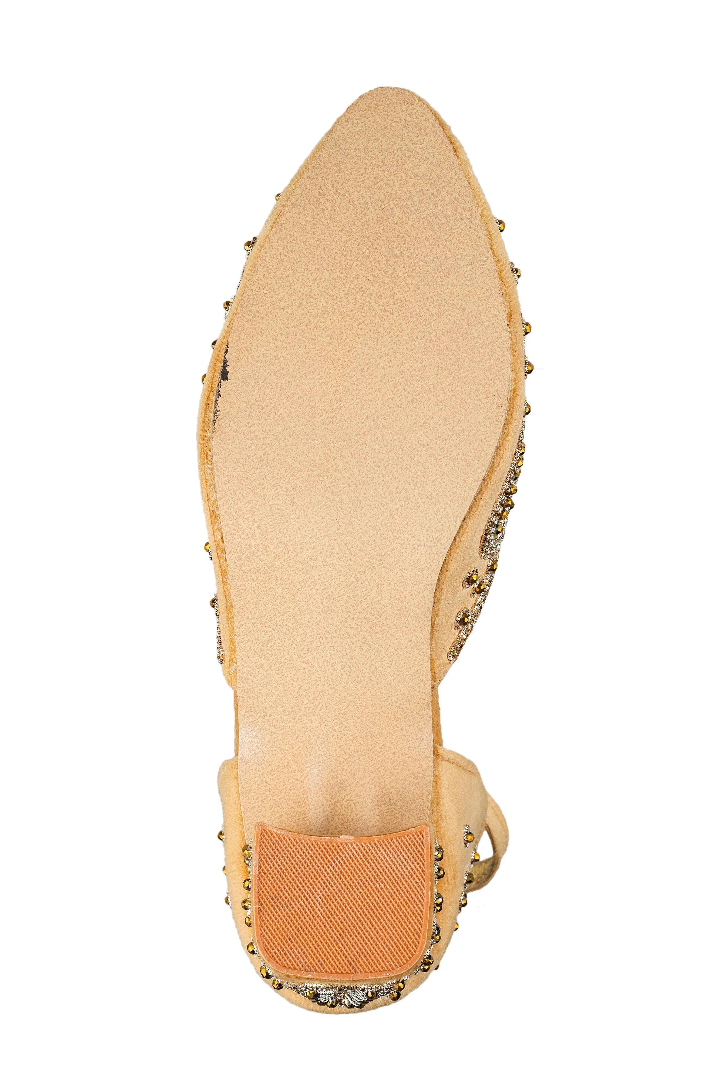 Titas Ladies Golden Sandal
