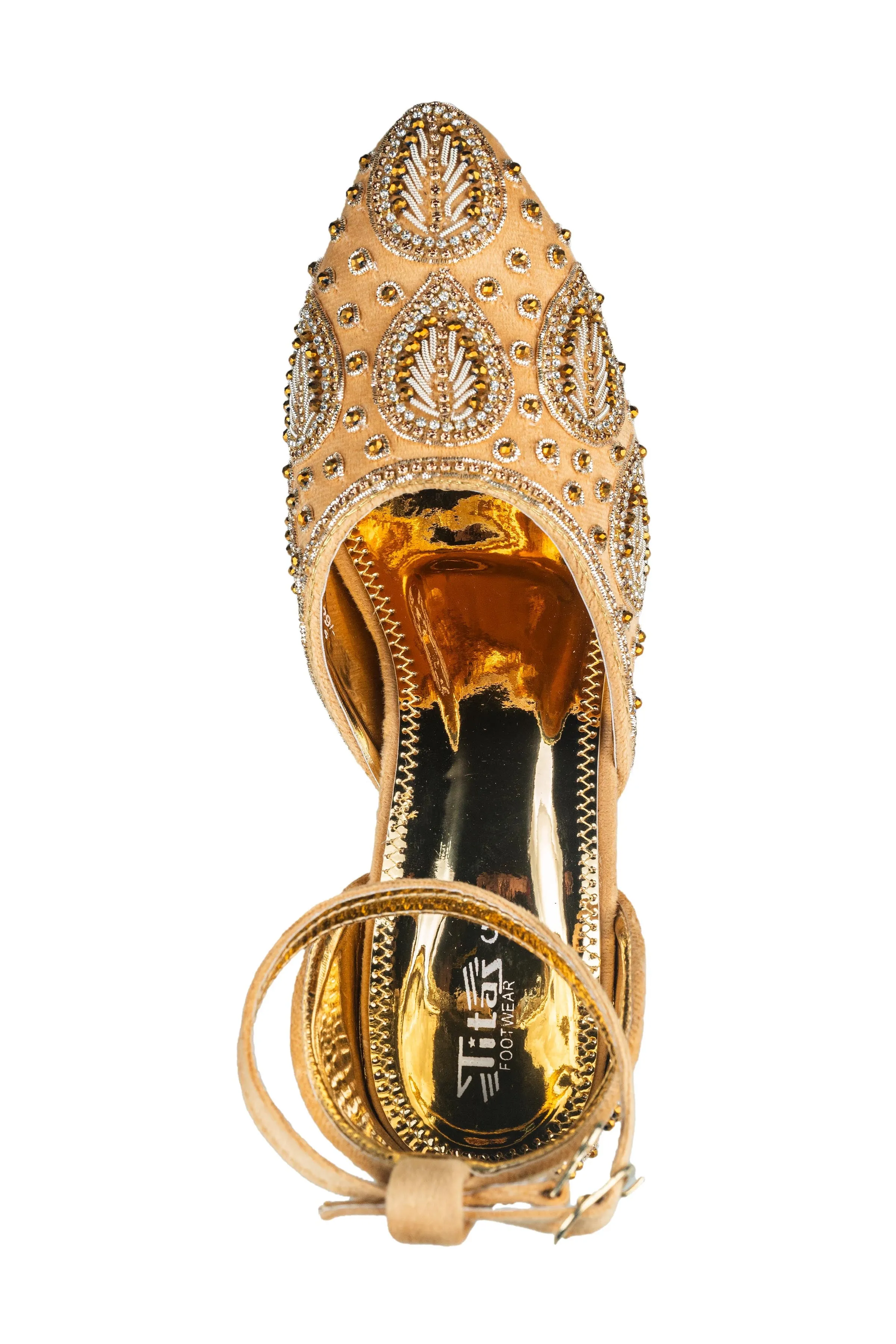Titas Ladies Golden Sandal