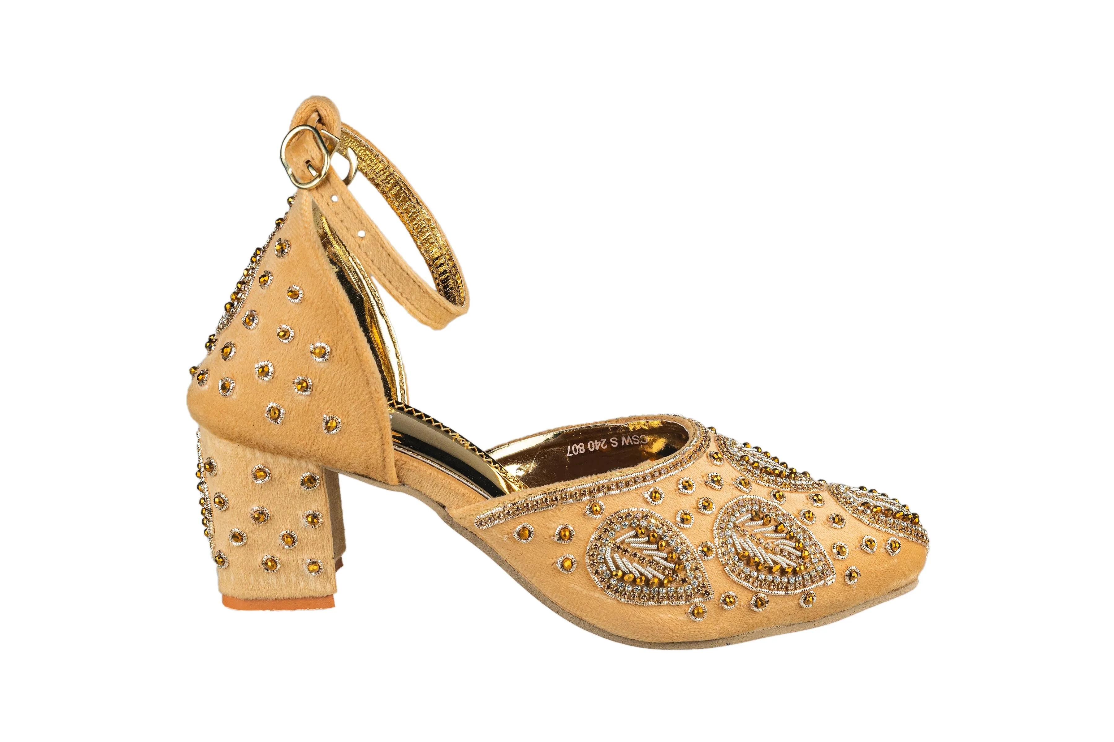 Titas Ladies Golden Sandal