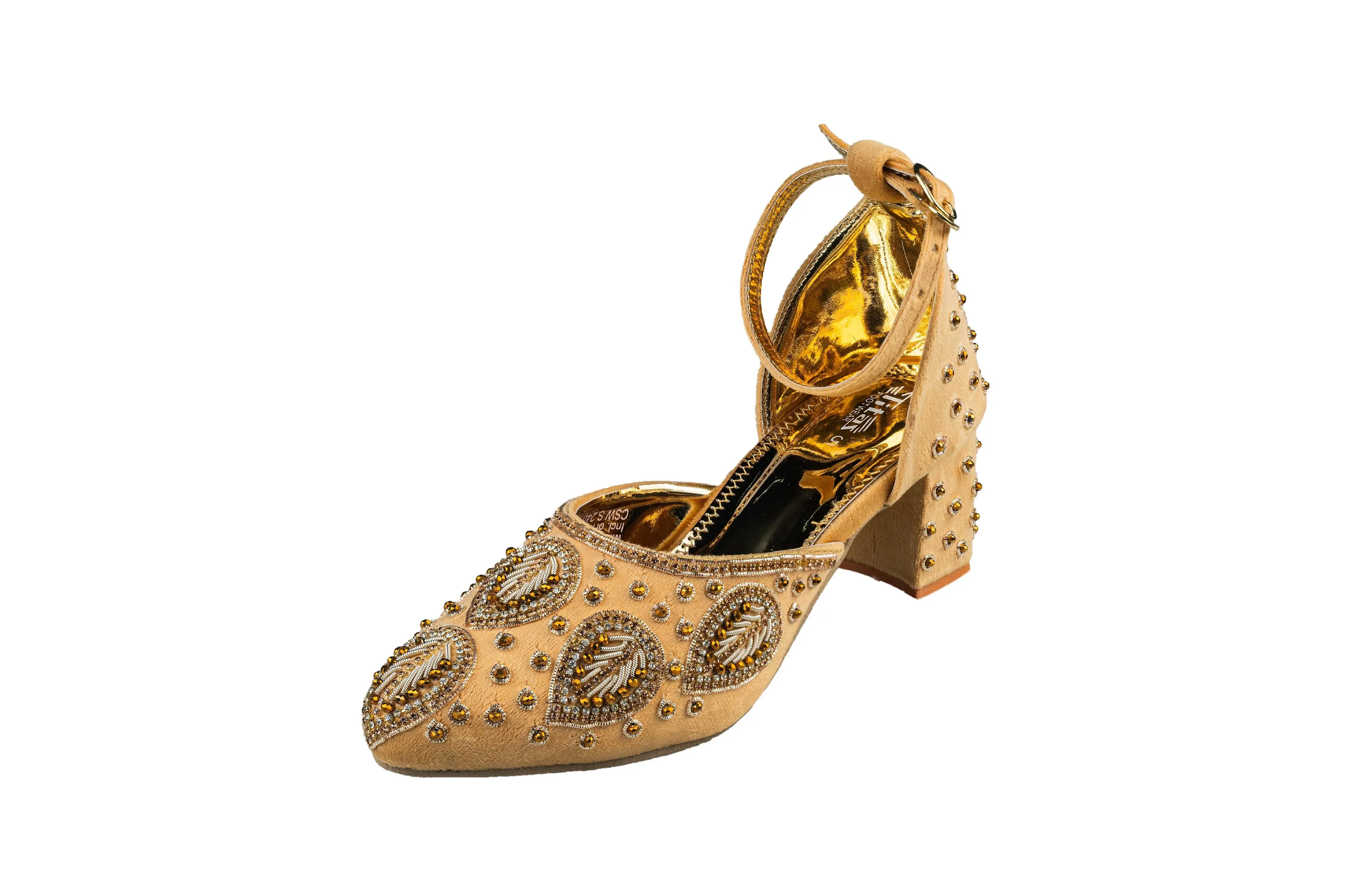 Titas Ladies Golden Sandal