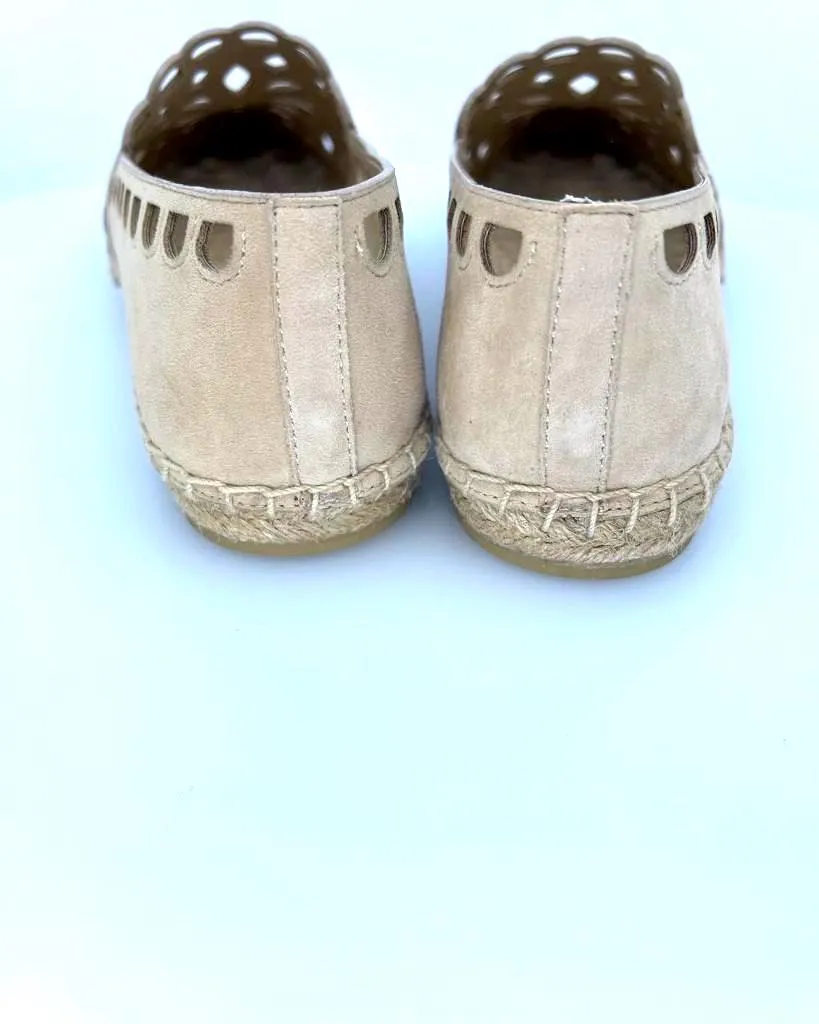 TORY BURCH MAY PERFORATED ESPADRILLE FLAT SHOES