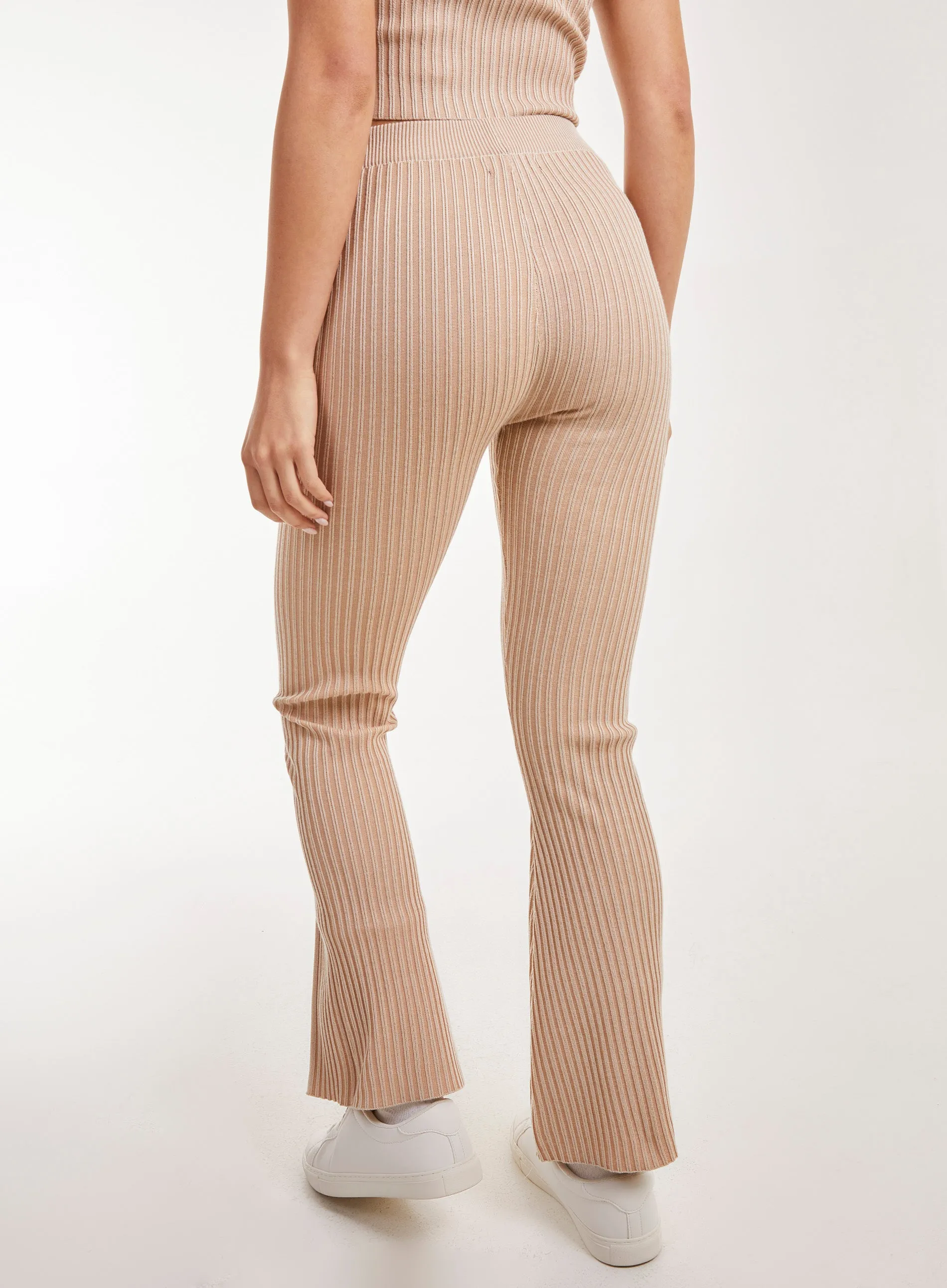 Two Tone Rib Seam Detail Flares