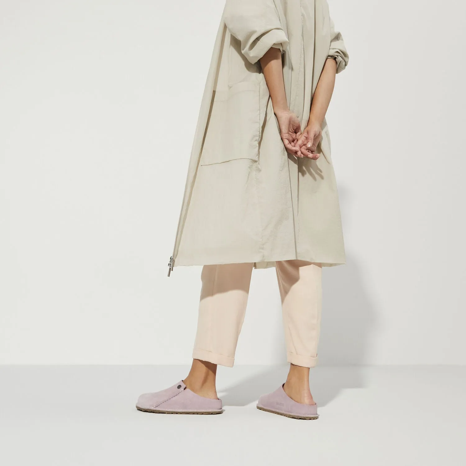 UNISEX BIRKENSTOCK ZERMATT PREMIUM SUEDE CLOG |  LAVENDER / BLUSH