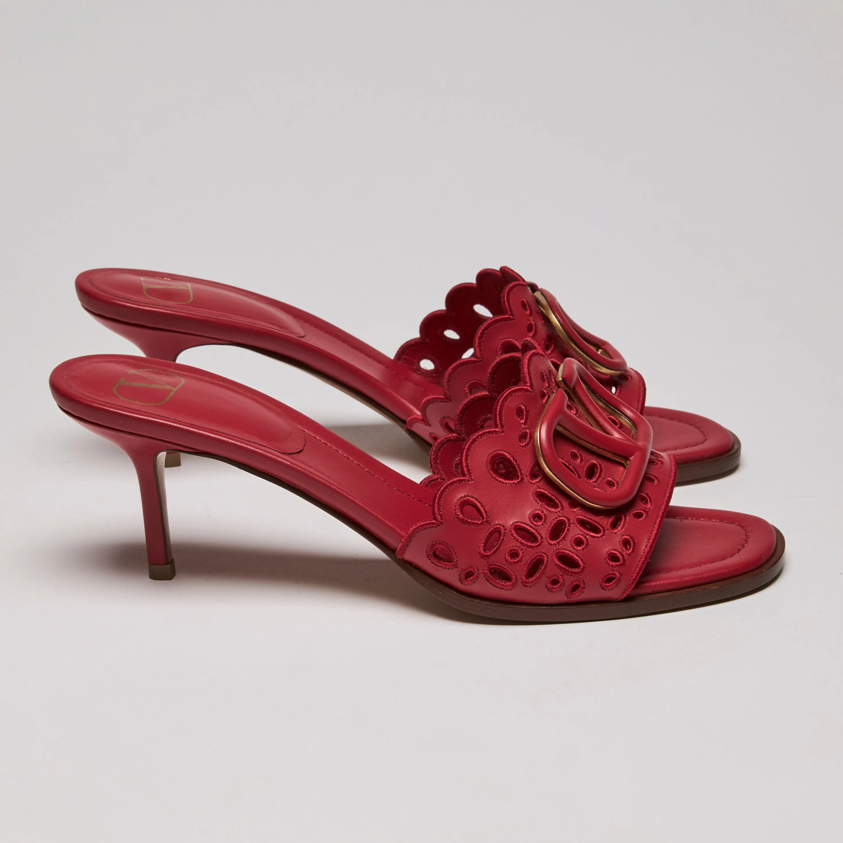 Valentino Calfskin Atelier 08 San Gallo V Logo Heels size 40