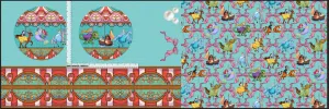 *VINYL Pre-Order* Carousel Princesses Circle Teal Bagmaker Set