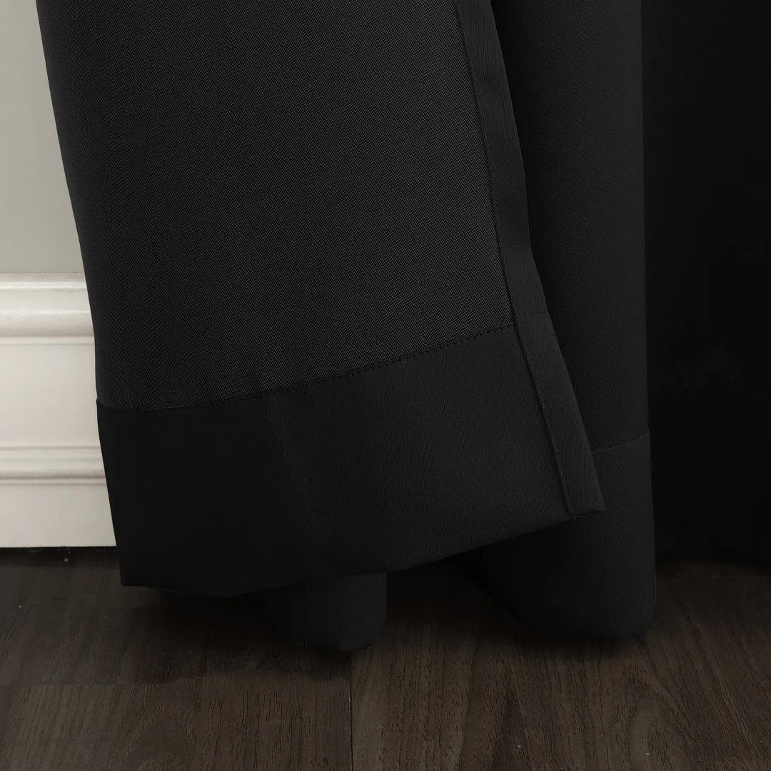 Wayfair Basics Room Darkening Grommet Curtain Panel Wayfair Basics® Curtain Color: Black Size per Panel: 40" W x 84" L