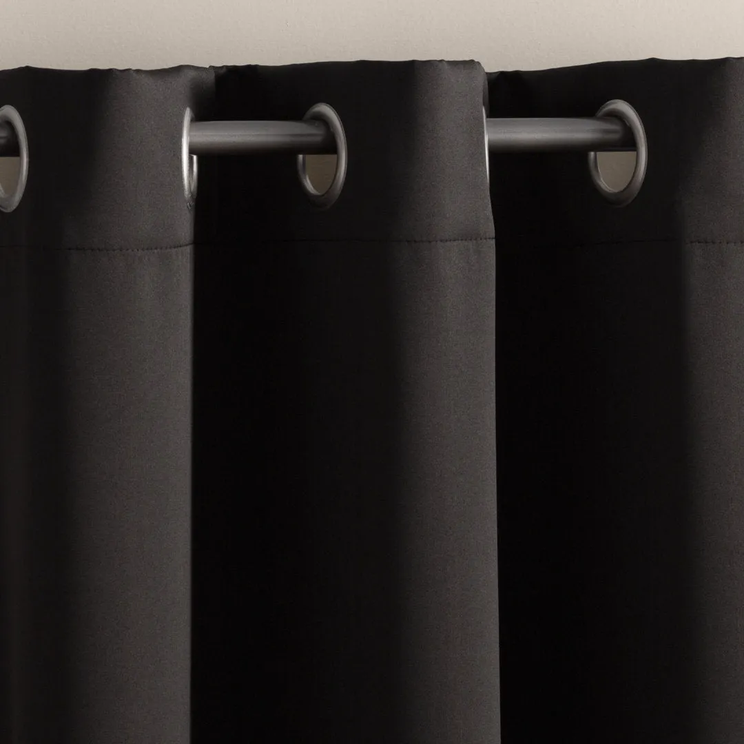 Wayfair Basics Room Darkening Grommet Curtain Panel Wayfair Basics® Curtain Color: Black Size per Panel: 40" W x 84" L