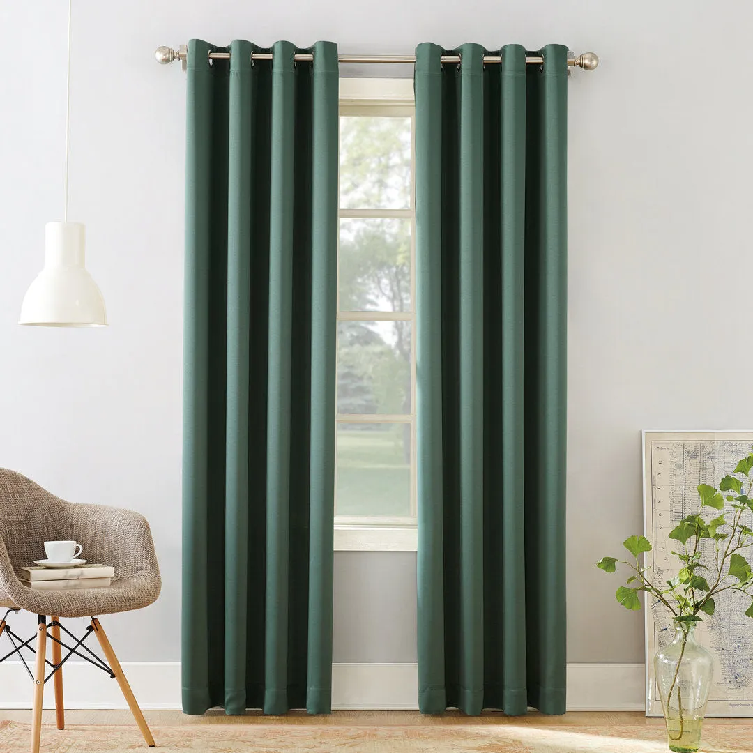 Wayfair Basics Room Darkening Grommet Curtain Panel Wayfair Basics® Curtain Color: Everglade Size per Panel: 54" W x 95" L