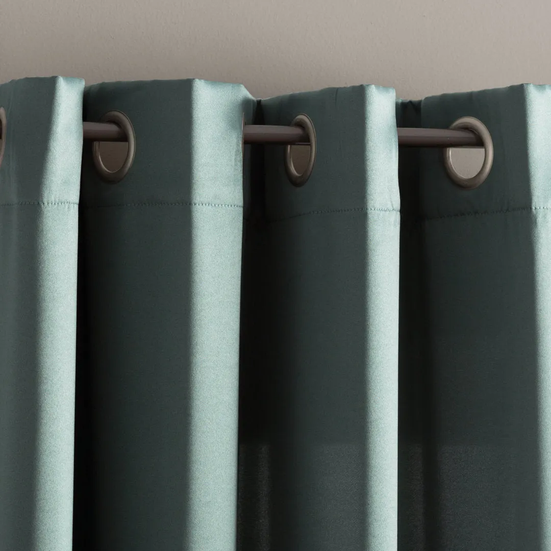 Wayfair Basics Room Darkening Grommet Curtain Panel Wayfair Basics® Curtain Color: Everglade Size per Panel: 54" W x 95" L