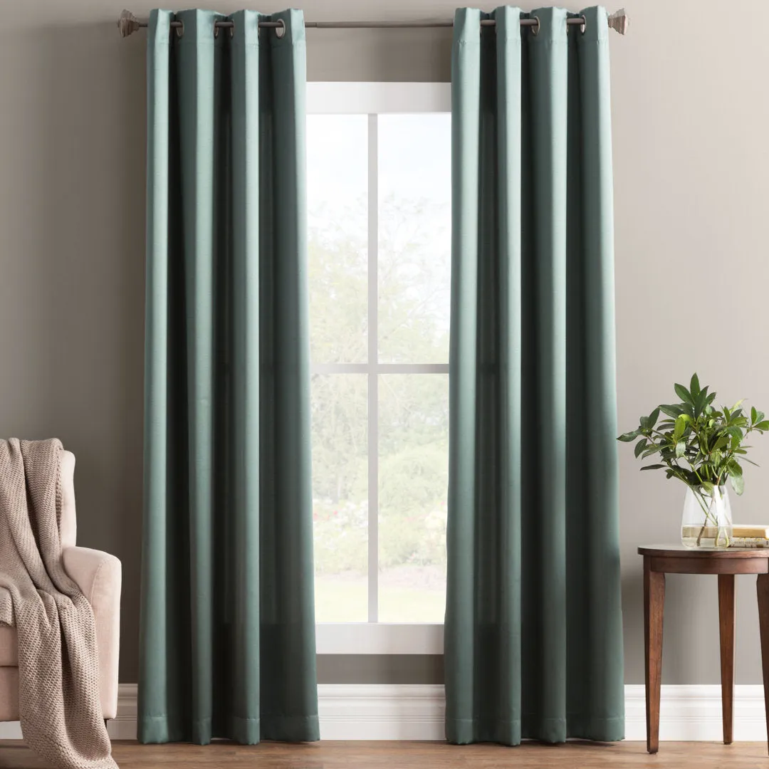 Wayfair Basics Room Darkening Grommet Curtain Panel Wayfair Basics® Curtain Color: Everglade Size per Panel: 54" W x 95" L