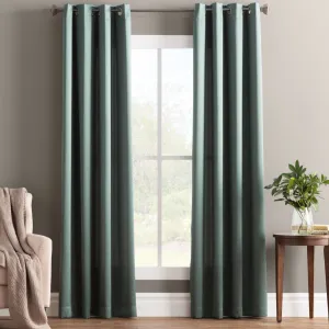 Wayfair Basics Room Darkening Grommet Curtain Panel Wayfair Basics® Curtain Color: Everglade Size per Panel: 54" W x 95" L