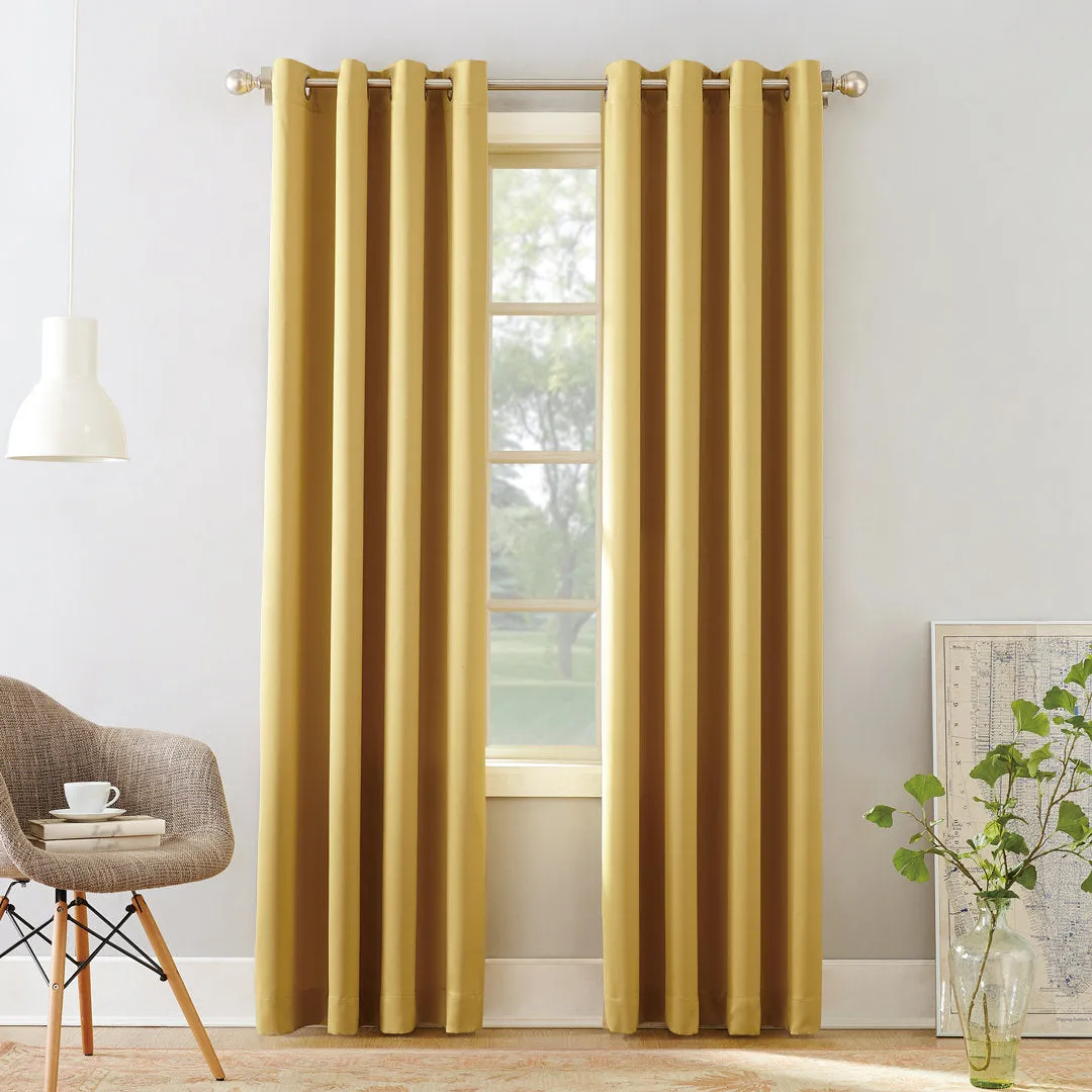 Wayfair Basics Room Darkening Grommet Curtain Panel Wayfair Basics® Curtain Color: Flax Size per Panel: 54" W x 84" L