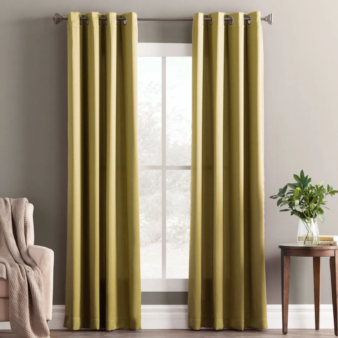 Wayfair Basics Room Darkening Grommet Curtain Panel Wayfair Basics® Curtain Color: Flax Size per Panel: 54" W x 84" L