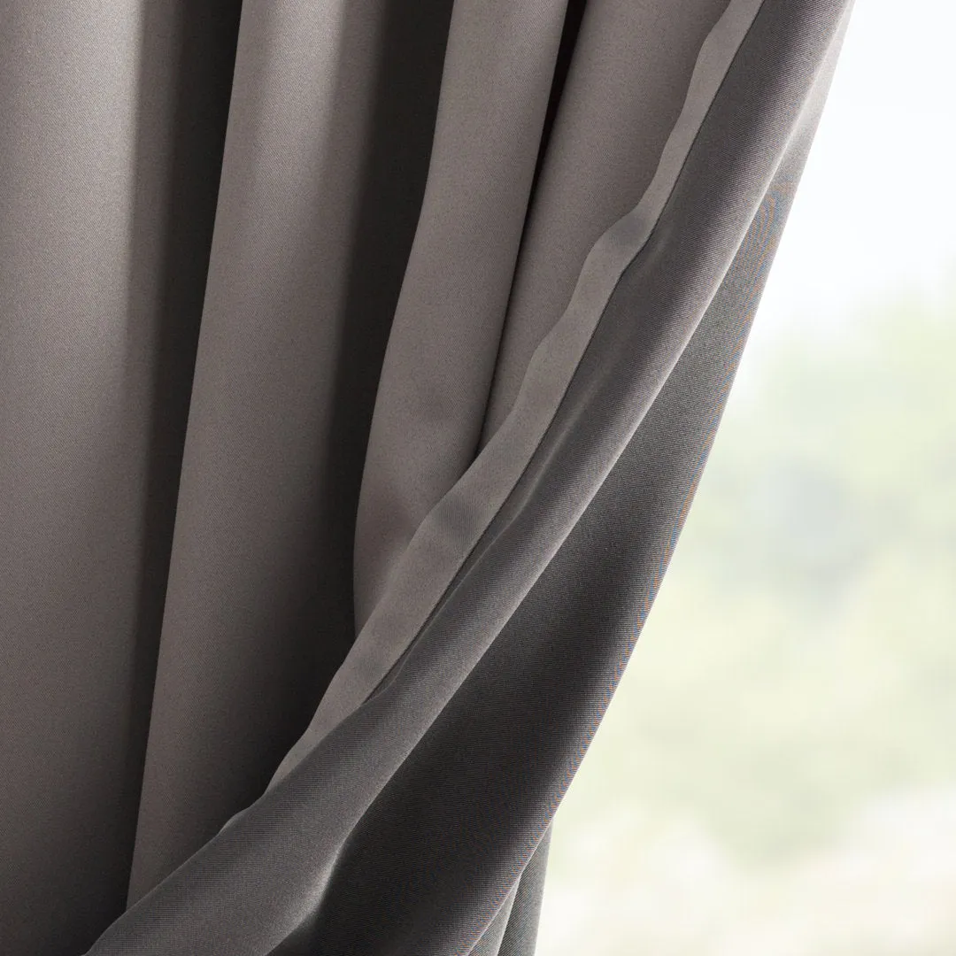 Wayfair Basics Room Darkening Grommet Curtain Panel Wayfair Basics® Curtain Color: Gray Size per Panel: 54" W x 54" L