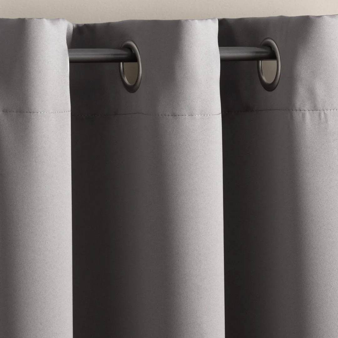 Wayfair Basics Room Darkening Grommet Curtain Panel Wayfair Basics® Curtain Color: Gray Size per Panel: 54" W x 54" L
