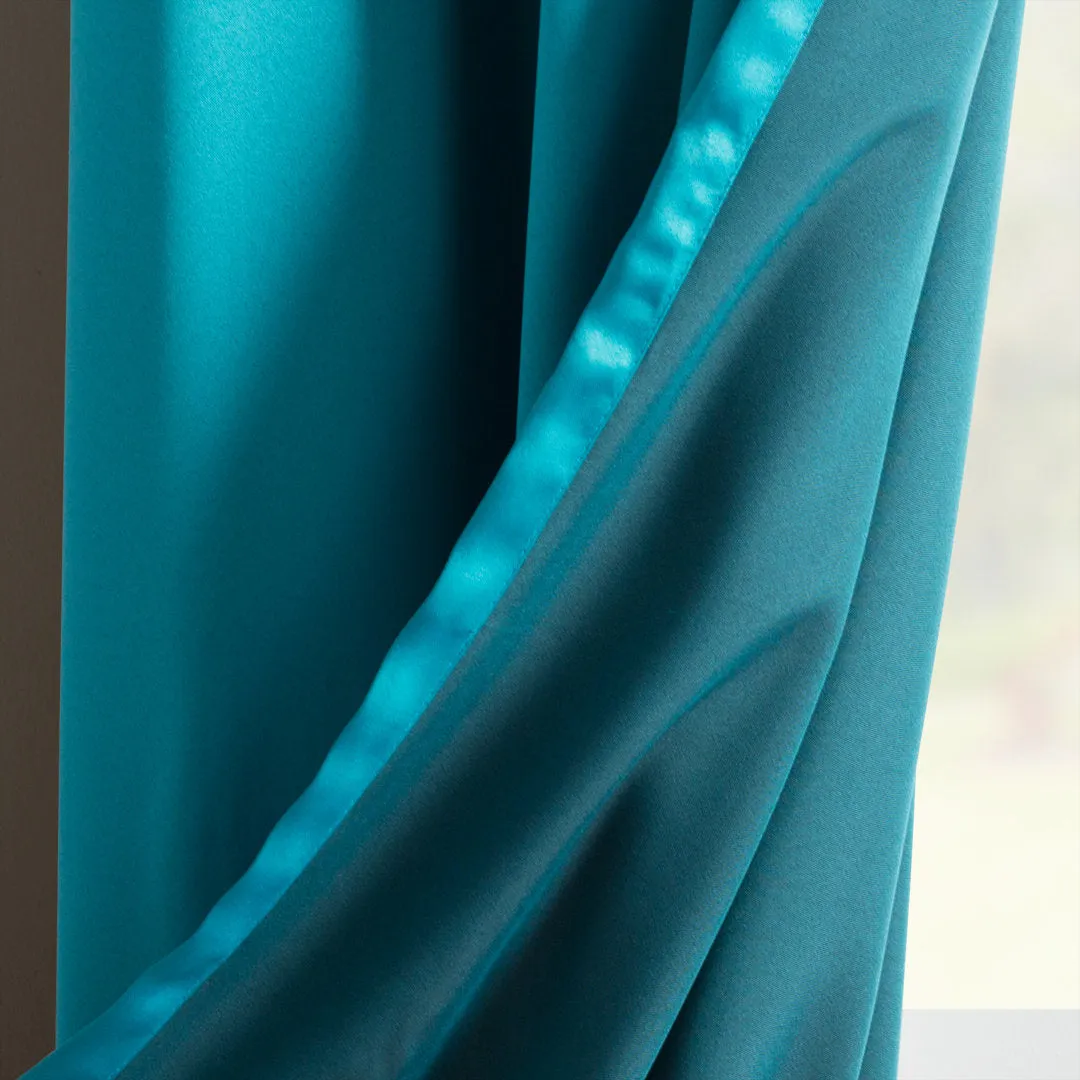 Wayfair Basics Room Darkening Grommet Curtain Panel Wayfair Basics® Curtain Color: Marine Size per Panel: 40" W x 63" L