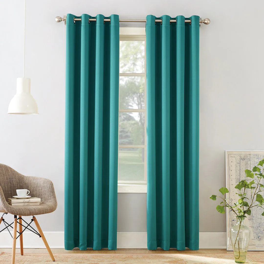 Wayfair Basics Room Darkening Grommet Curtain Panel Wayfair Basics® Curtain Color: Marine Size per Panel: 40" W x 63" L