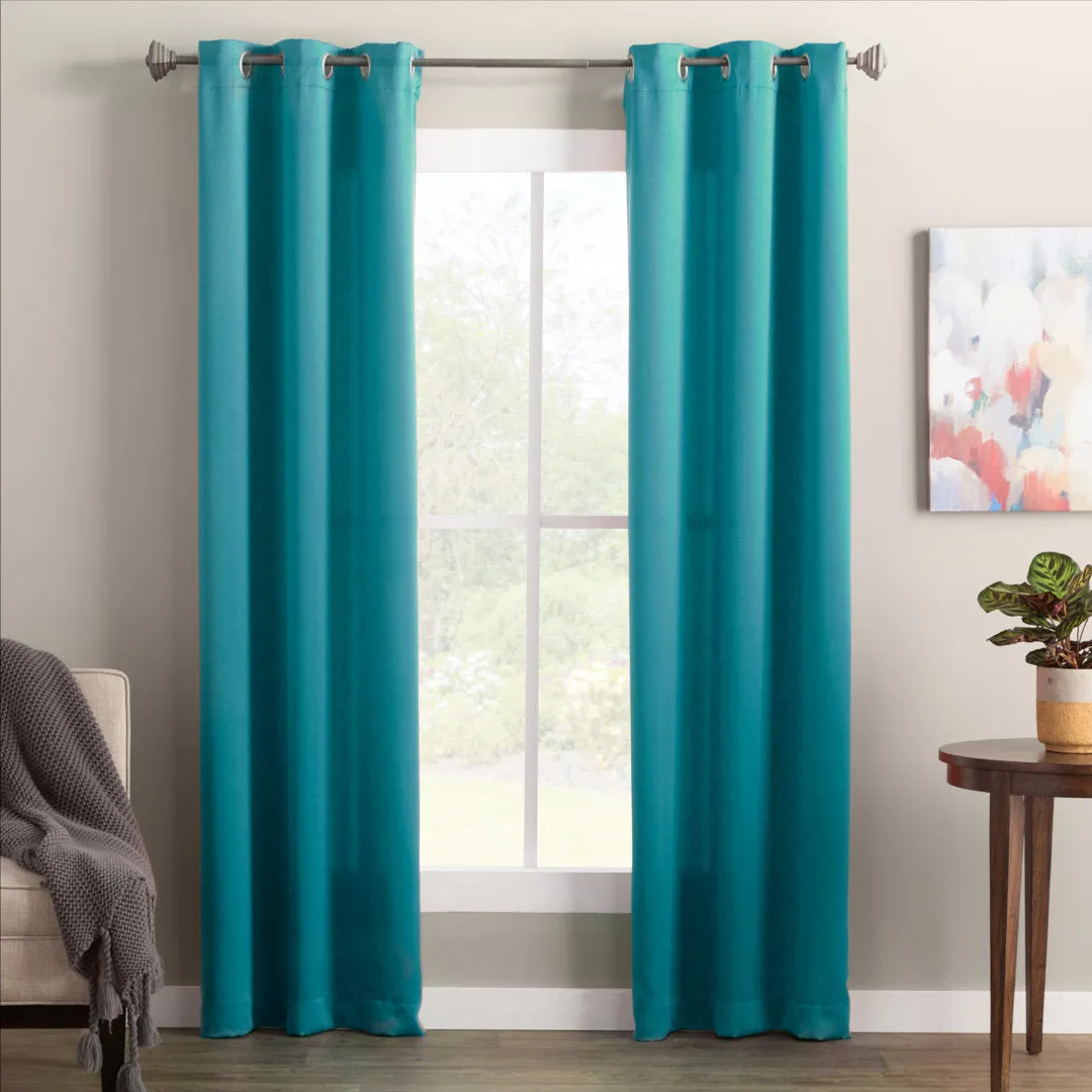 Wayfair Basics Room Darkening Grommet Curtain Panel Wayfair Basics® Curtain Color: Marine Size per Panel: 40" W x 63" L