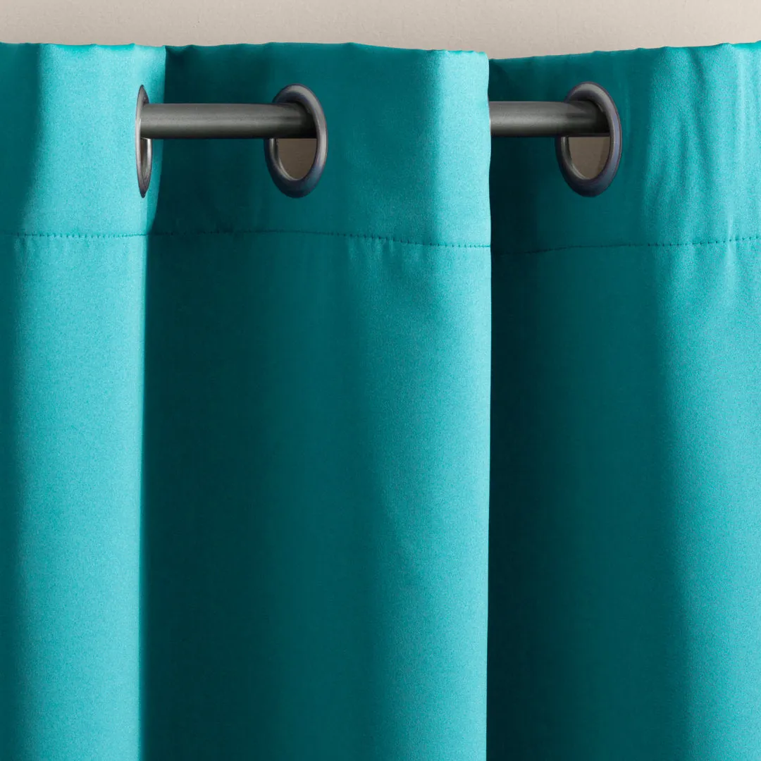 Wayfair Basics Room Darkening Grommet Curtain Panel Wayfair Basics® Curtain Color: Marine Size per Panel: 40" W x 63" L